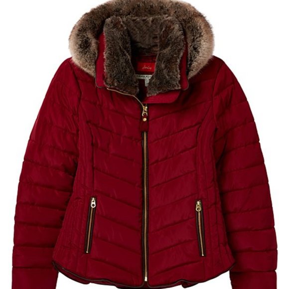Joules Jackets & Coats Nwt Joules Red Wine Gosway Puffer Coat 6 36